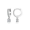 klapoorringen zirkonia zilver gerhodineerd - Afbeelding 3