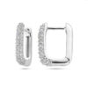 klapoorringen zirkonia zilver gerhodineerd - Afbeelding 3