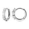 klapoorringen zirkonia zilver gerhodineerd - Afbeelding 3