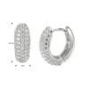 klapoorringen zirkonia zilver gerhodineerd - Afbeelding 3