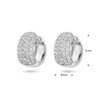 klapoorringen zirkonia zilver gerhodineerd - Afbeelding 4