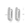 klapoorringen zirkonia zilver gerhodineerd - Afbeelding 4