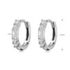 klapoorringen zirkonia zilver gerhodineerd - Afbeelding 4