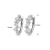 klapoorringen zirkonia zilver gerhodineerd - Afbeelding 4