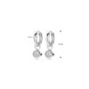 klapoorringen zirkonia zilver gerhodineerd - Afbeelding 4