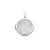 medaillon poli/glitter gediamanteerd 30 mm zilver gerhodineerd