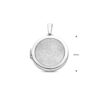 medaillon poli/glitter gediamanteerd 30 mm zilver gerhodineerd - Afbeelding 4