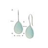 oorhangers chalcedoon franse haak zilver wit - Afbeelding 3
