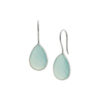 oorhangers chalcedoon franse haak zilver wit