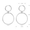oorhangers cirkels gediamanteerd zilver gerhodineerd - Afbeelding 4