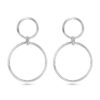 oorhangers cirkels gediamanteerd zilver gerhodineerd