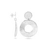 oorhangers gescratcht cirkels 50 mm zilver gerhodineerd - Afbeelding 3