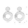 oorhangers gescratcht cirkels 50 mm zilver gerhodineerd - Afbeelding 4