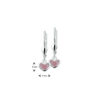 oorhangers hart brisur haak zilver wit - Afbeelding 3