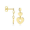oorhangers hartjes 14K geelgoud - Afbeelding 3