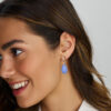 oorhangers lapis franse haak zilver gerhodineerd - Afbeelding 2