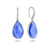 oorhangers lapis franse haak zilver gerhodineerd - Afbeelding 3