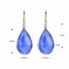 oorhangers lapis franse haak zilver gerhodineerd - Afbeelding 4