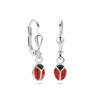 oorhangers lieveheersbeestje zilver wit - Afbeelding 3