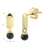 oorhangers onyx 14K geelgoud - Afbeelding 3