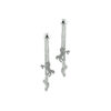 oorhangers paard zilver wit