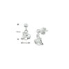 oorhangers paardenhoofd zilver wit - Afbeelding 3