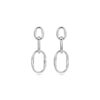 oorhangers paperclip ronde buis zilver gerhodineerd - Afbeelding 3