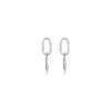 oorhangers paperclip ronde buis zilver gerhodineerd - Afbeelding 3