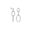 oorhangers paperclip ronde buis zilver gerhodineerd