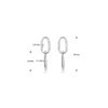oorhangers paperclip ronde buis zilver gerhodineerd - Afbeelding 4