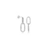 oorhangers paperclip ronde buis zilver gerhodineerd
