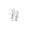 oorhangers parel en zirkonia franse haak zilver gerhodineerd - Afbeelding 3