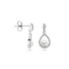 oorhangers parel en zirkonia zilver gerhodineerd - Afbeelding 3
