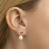oorhangers parel zilver gerhodineerd - Afbeelding 2