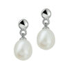 oorhangers parel zilver gerhodineerd