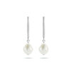 oorhangers parel zilver gerhodineerd