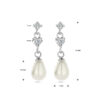 oorhangers parel zirkonia zilver gerhodineerd - Afbeelding 4