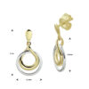 oorhangers rond 14K bicolor goud geel/wit - Afbeelding 4