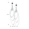 oorhangers zilver wit - Afbeelding 3