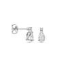 oorhangers zirkonia 9 mm zilver gerhodineerd - Afbeelding 3