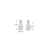 oorhangers zirkonia 9 mm zilver gerhodineerd - Afbeelding 4