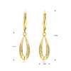 oorhangers zirkonia brisur haak 14K geelgoud - Afbeelding 4