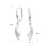 oorhangers zirkonia brisur haak zilver wit - Afbeelding 2