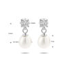 oorhangers zirkonia en parel zilver gerhodineerd - Afbeelding 4