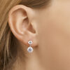 oorhangers zirkonia zilver gerhodineerd - Afbeelding 2