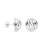 oorknoppen 14,5 mm zilver gerhodineerd - Afbeelding 3