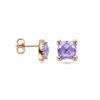oorknoppen amethist 14K roségoud - Afbeelding 3