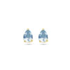 oorknoppen blauw topaas 14K geelgoud