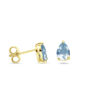 oorknoppen blauw topaas 14K geelgoud - Afbeelding 3
