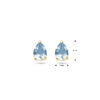 oorknoppen blauw topaas 14K geelgoud - Afbeelding 4